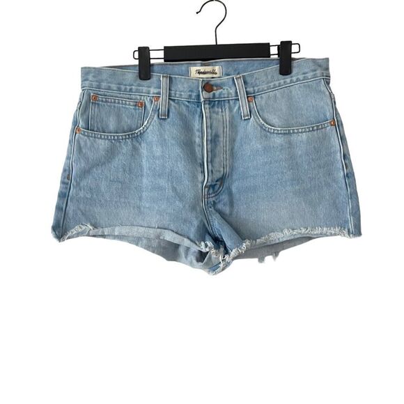 Madewell Relaxed Denim Shorts in Cedarcroft Raw Hem Size 29 - Picture 2 of 7